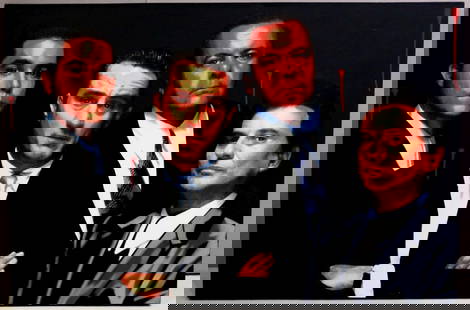 Steve Kaufman (American 1960-2010) "Goodfellas" Mixed Media on Canvas: Steve Kaufman (American 1960-2010) "Goodfellas" Mixed Media on Canvas. Please note - some marks on canvas, sold as is. Dedication on back "To John, Peace & Respect". Signed SAK. Me