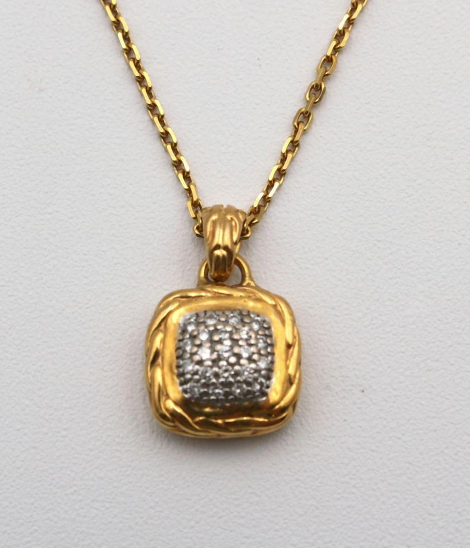 John Hardy 18Kt & Diamond Necklace (1 of 4)