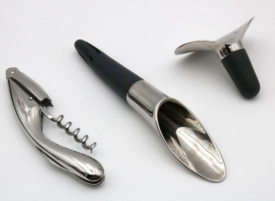 Georg Jensen Silver Plated Bar Tools Set: Georg Jensen Silver Plated Bar Tools Set. With original fitted box. Box measures approx. - 2" x 6 x 8 3/4". Have a similar item to sell? Contact us at info@marketauctionsinc.com Please rev