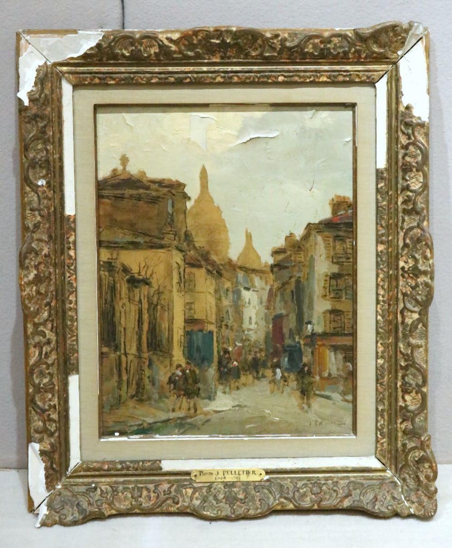 Pierre Pelletier (French 1869-1931) Oil Painting on Board (1 of 8)