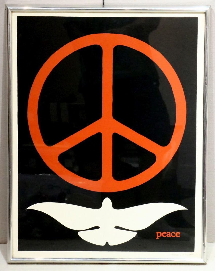 Thomas W. Benton (American, 1930-2007) "Peace" Silkscreen (1 of 3)