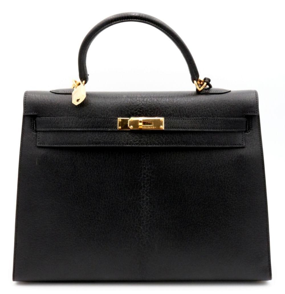 Hermes Black Ardennes Kelly Sellier 32 (1 of 12)