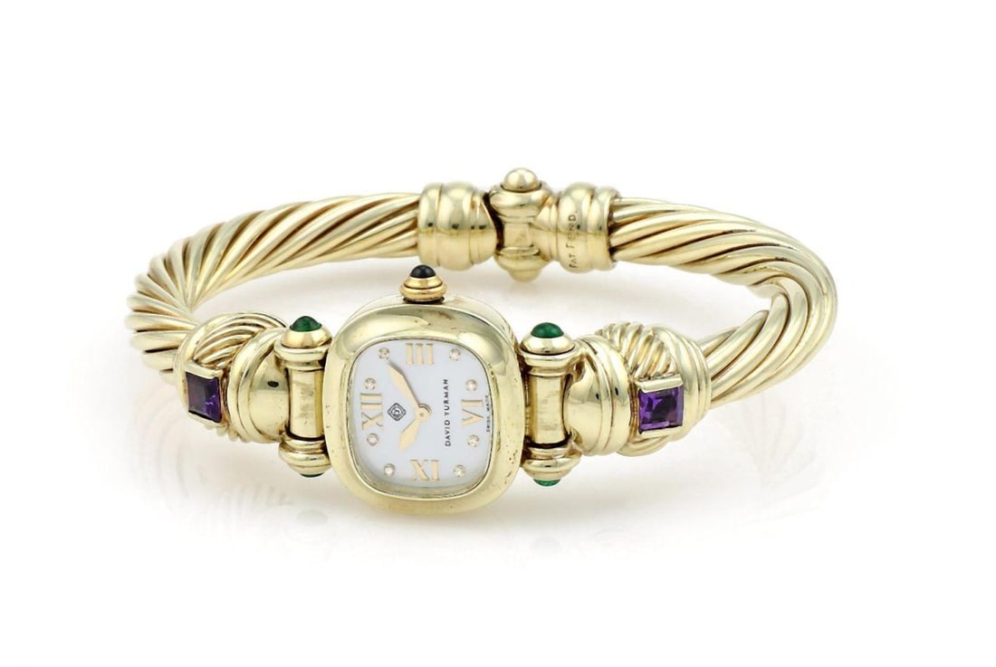 David Yurman 14Kt Tourmaline & Amethyst Watch (1 of 2)