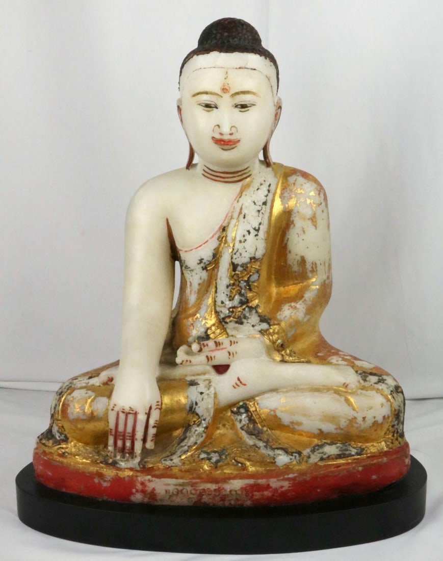 19th C. Burmese Alabaster Buddha Sculpture (1 of 4)