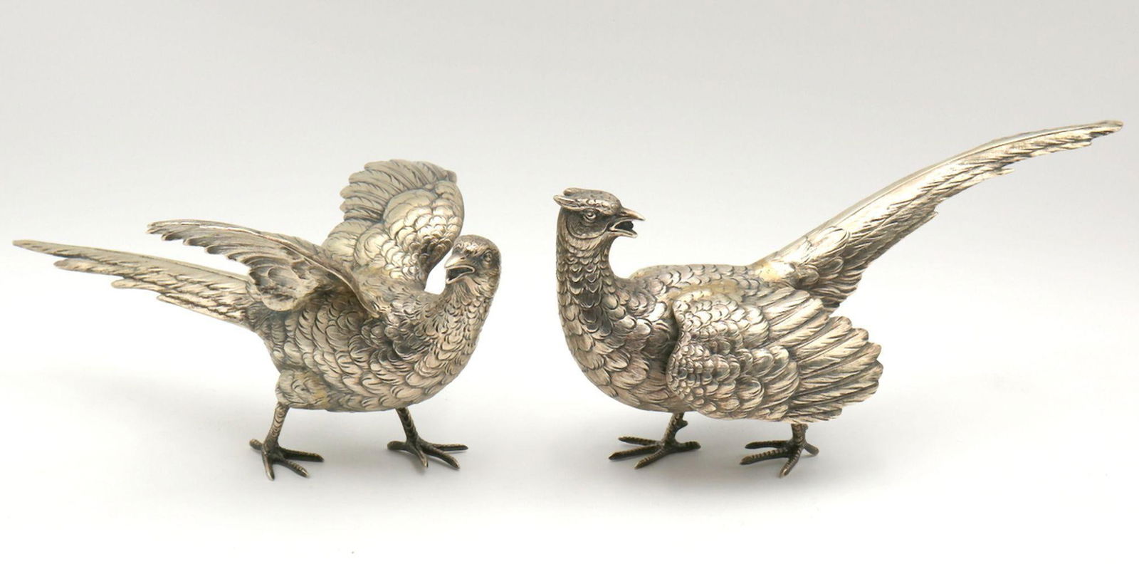 Pair of Sterling Silver Pheasants (1 of 7)