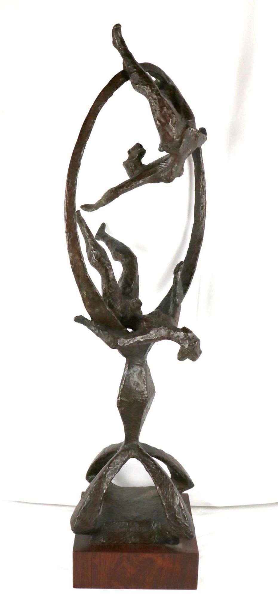 Chaim Gross "Acrobats Through The Ring" Bronze Sculpture (1 of 5)