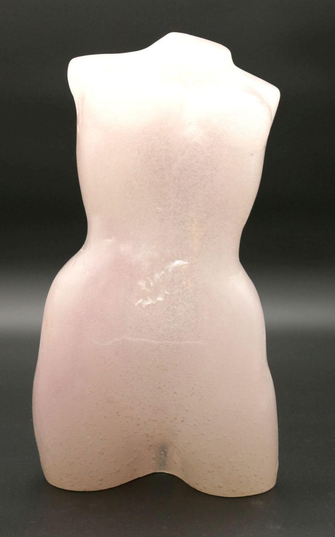 Daum "Eurydice" Crystal Sculpture: Daum Pate de Verre "Eurydice" Limited Edition Pink Crystal Sculpture. Designed by Maurice Legendre. Numbered - #44/150. Signed by artist, signed Daum France. Measures approx. - 12 1/4" hig