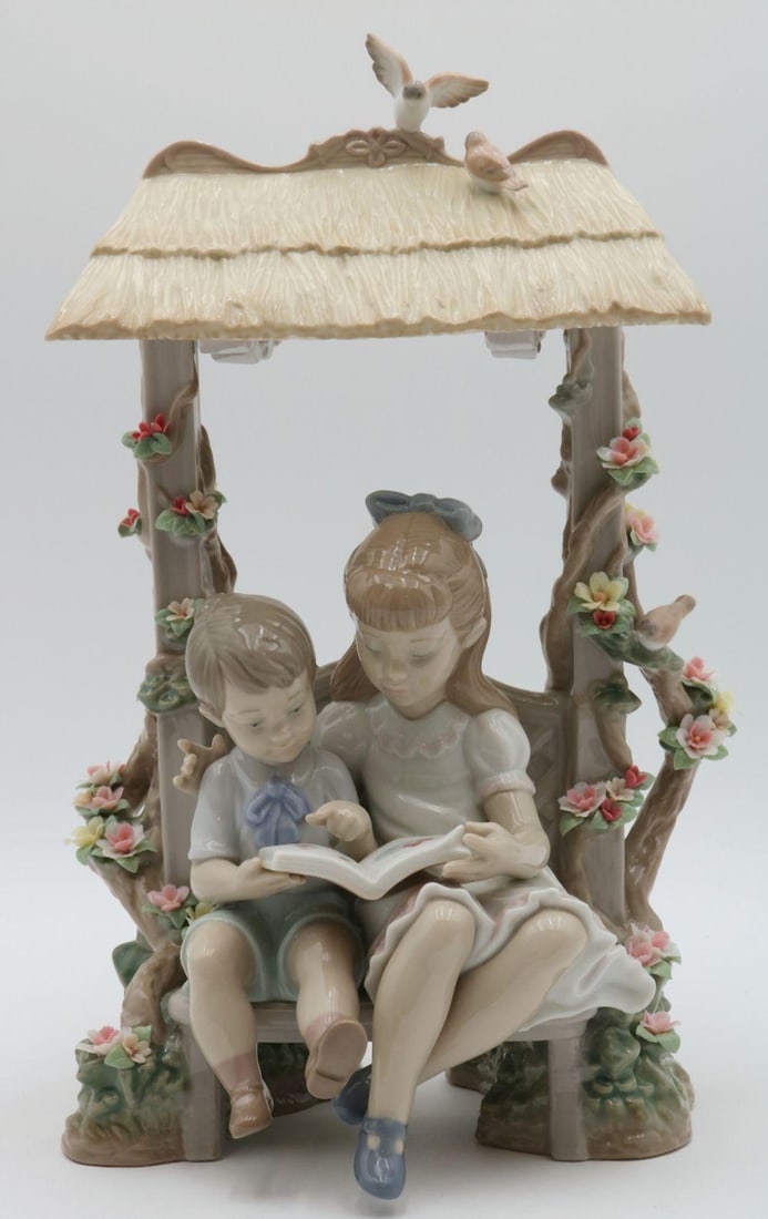 Lladro "A Reading Lesson" #6766 Porcelain Group (1 of 7)