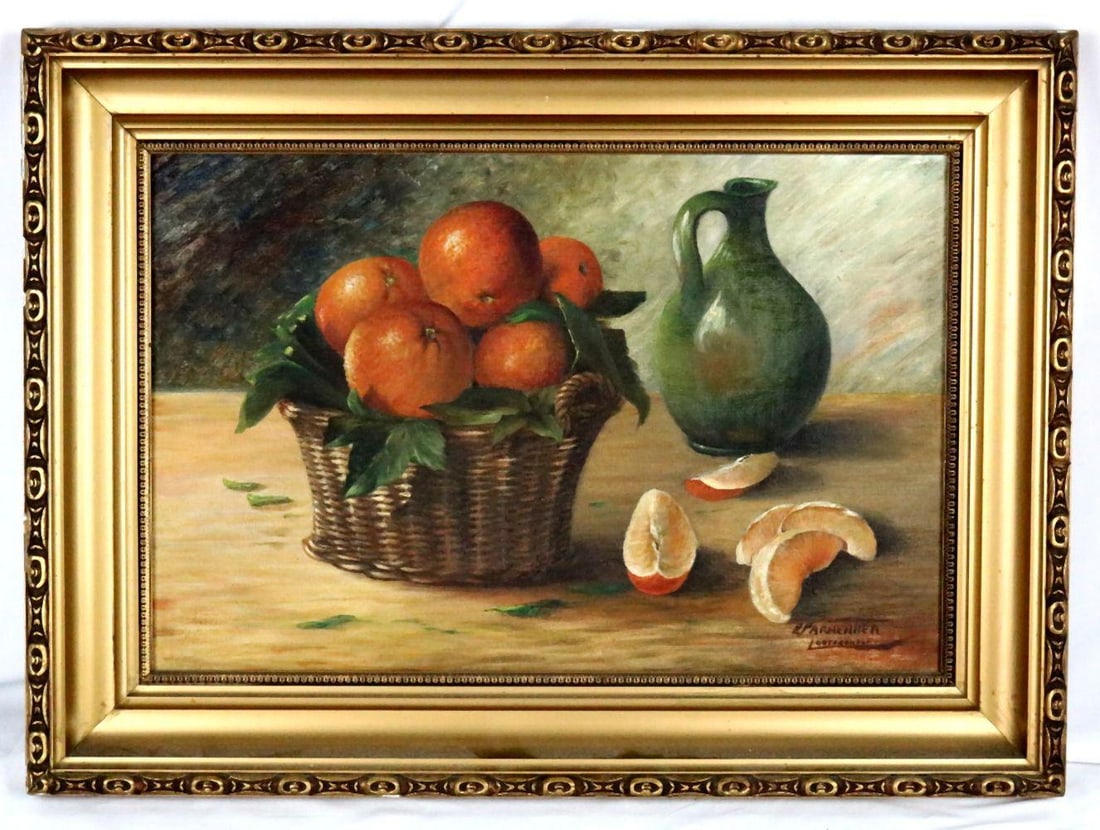 Attr. Edouard Parmentier (French, 1788-1875) Still Life Oil Painting (1 of 6)