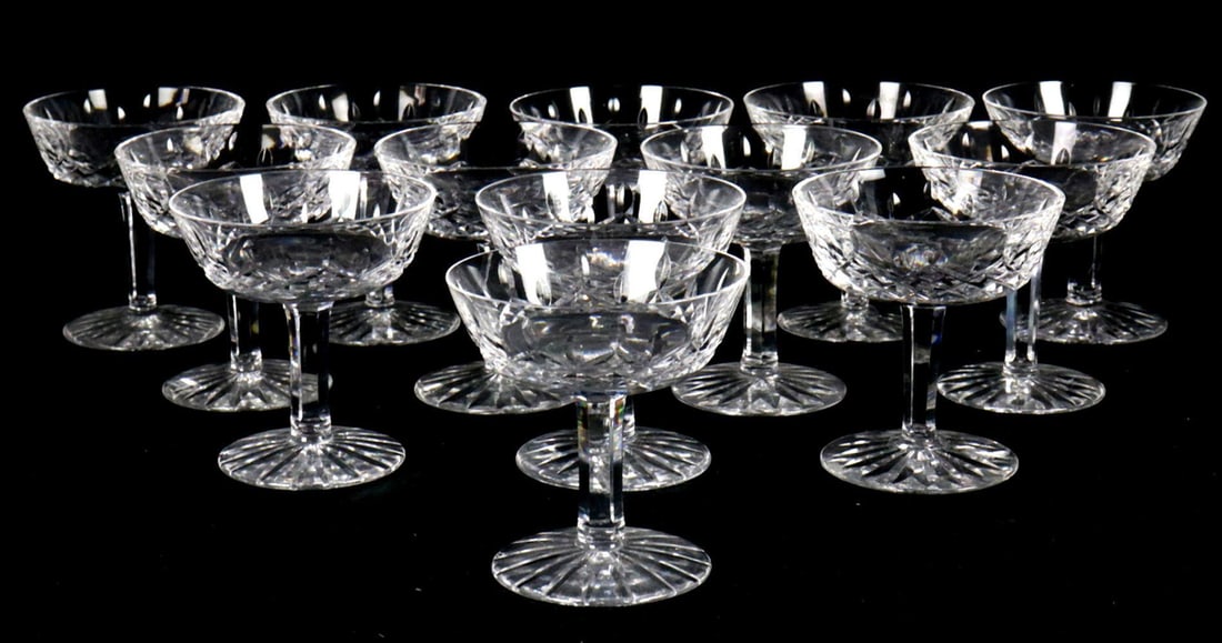 13 Pc. Waterford "Lismore" Crystal Champagne Glasses (1 of 5)
