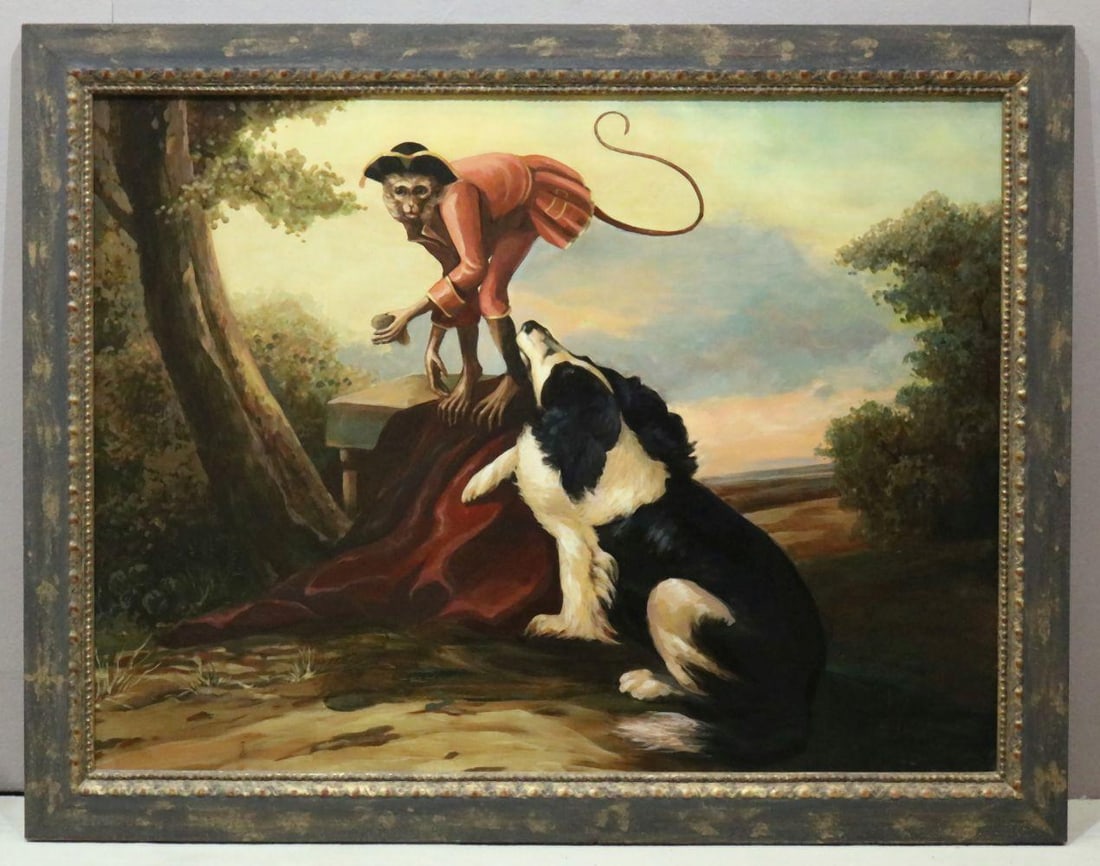 Large Vintage Oil Painting on Canvas (1 of 6)