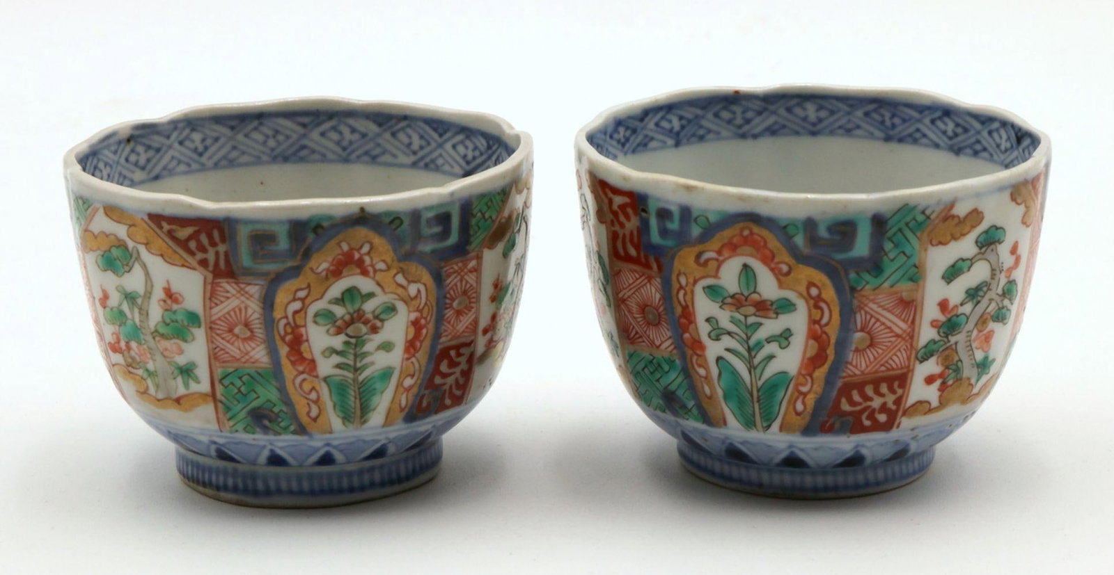 Antique Japanese Imari Porcelain Cups: Antique Japanese Imari Porcelain Cups. Measures approx. - 2 1/2" high x 3 3/8" wide. Have a similar item to sell? Contact us at info@marketauctionsinc.com Please review all photos closely.