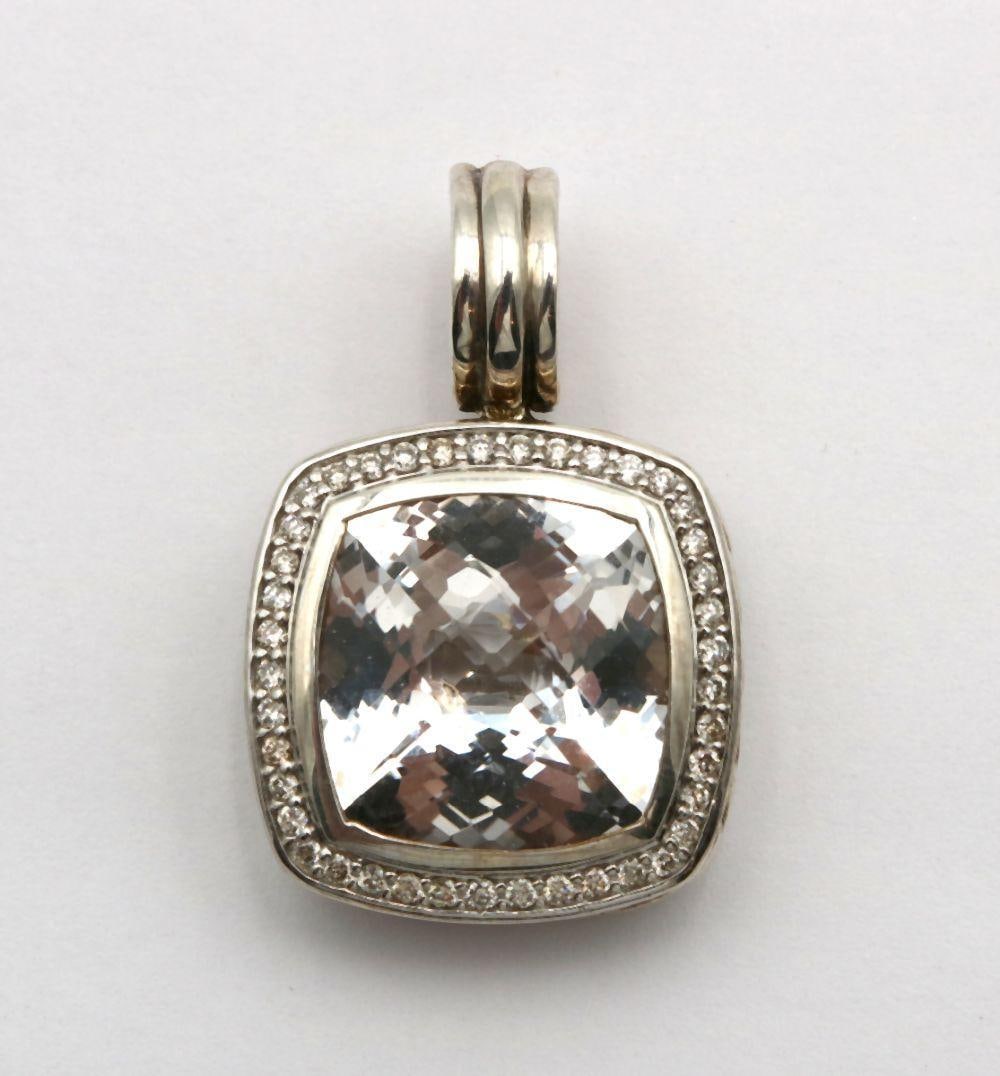 David Yurman Topaz & Diamond Sterling Silver Pendant (1 of 2)