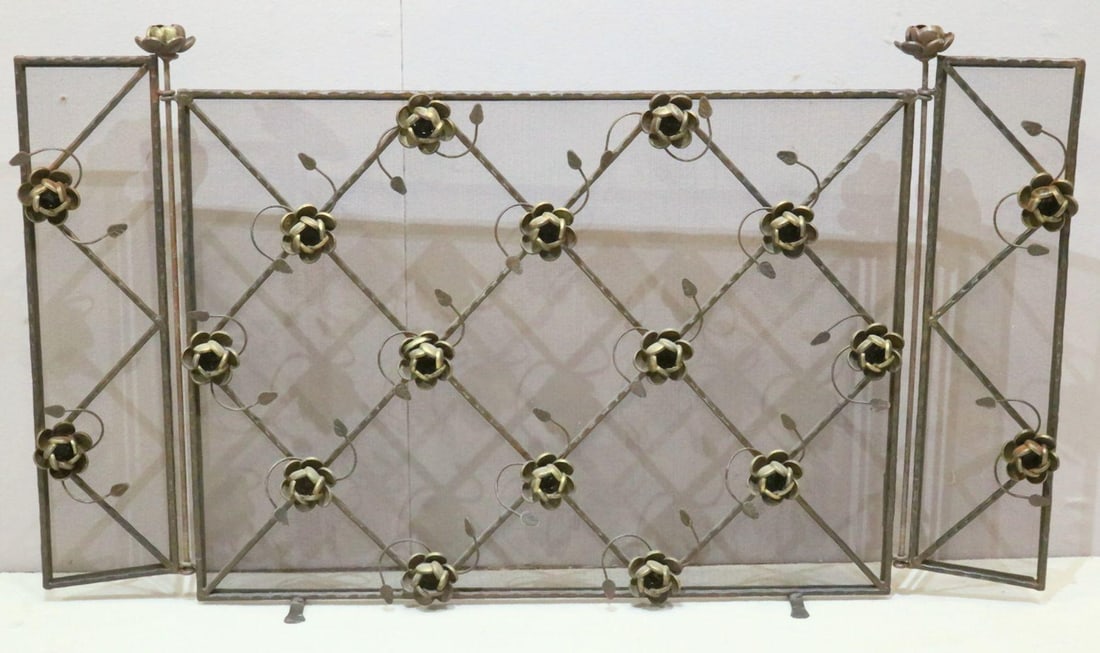 Vintage Jan Barboglio Fireplace Screen (1 of 3)