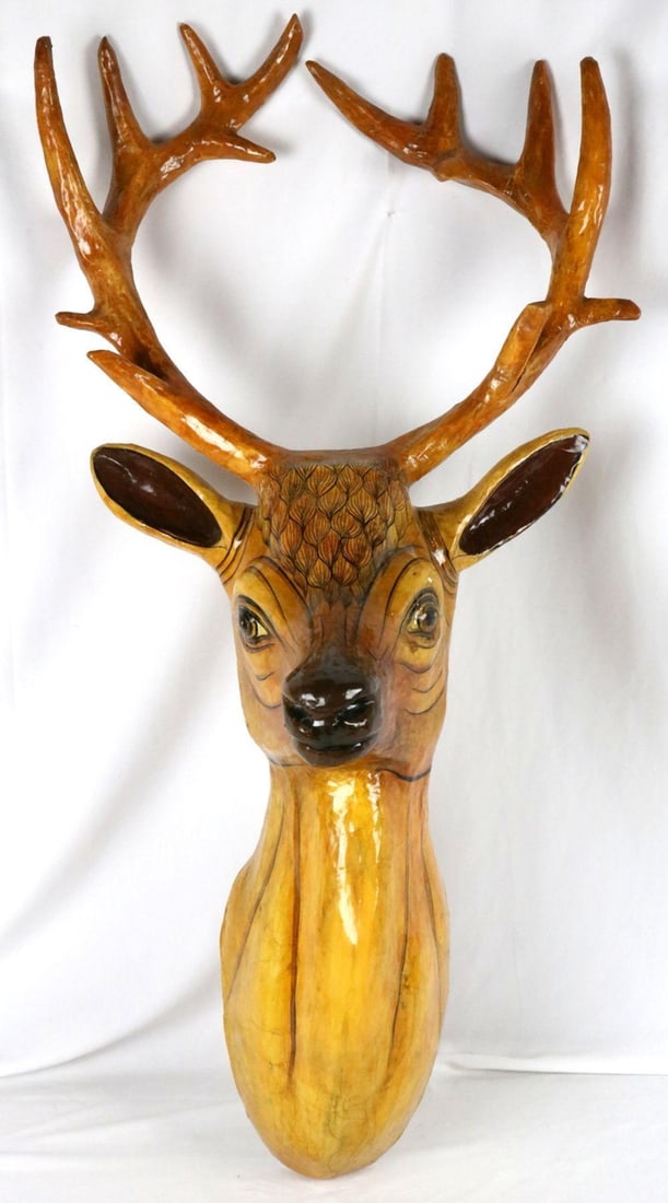 Sergio Bustamante Limited Edition Paper Mache Stag Head (1 of 6)