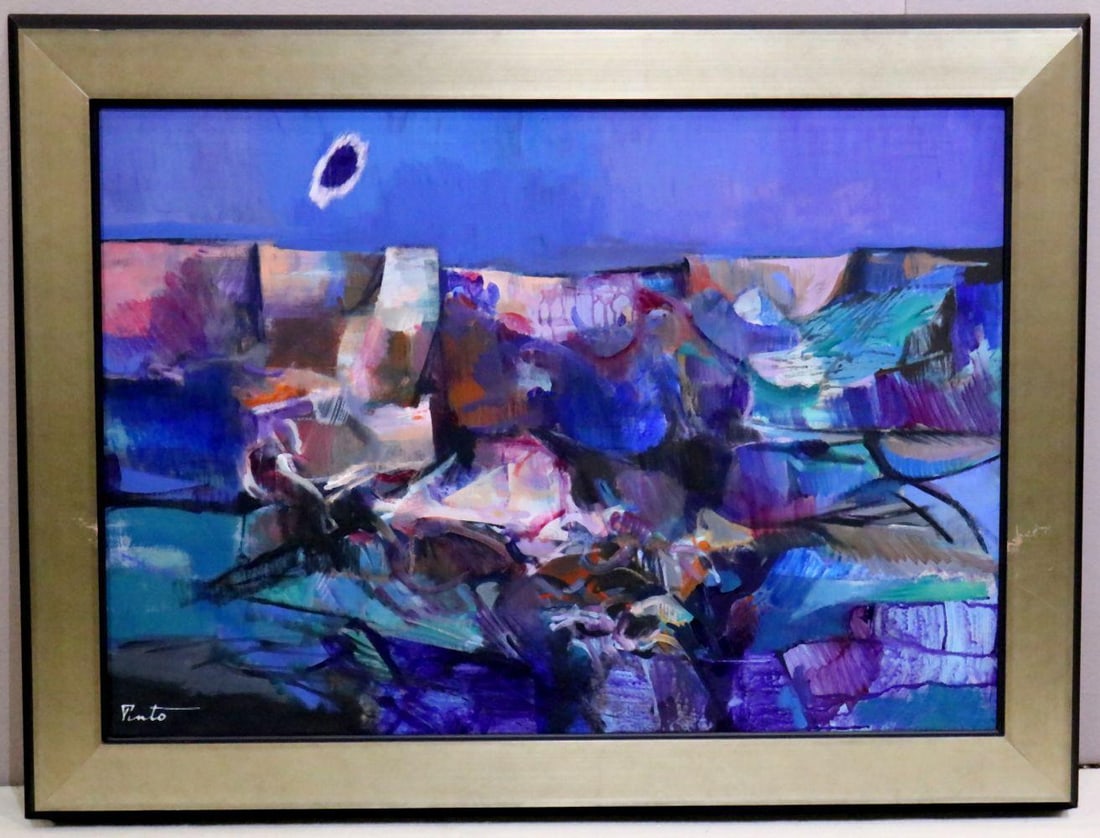 Large James Pinto Oil Painting on Canvas (1 of 4)