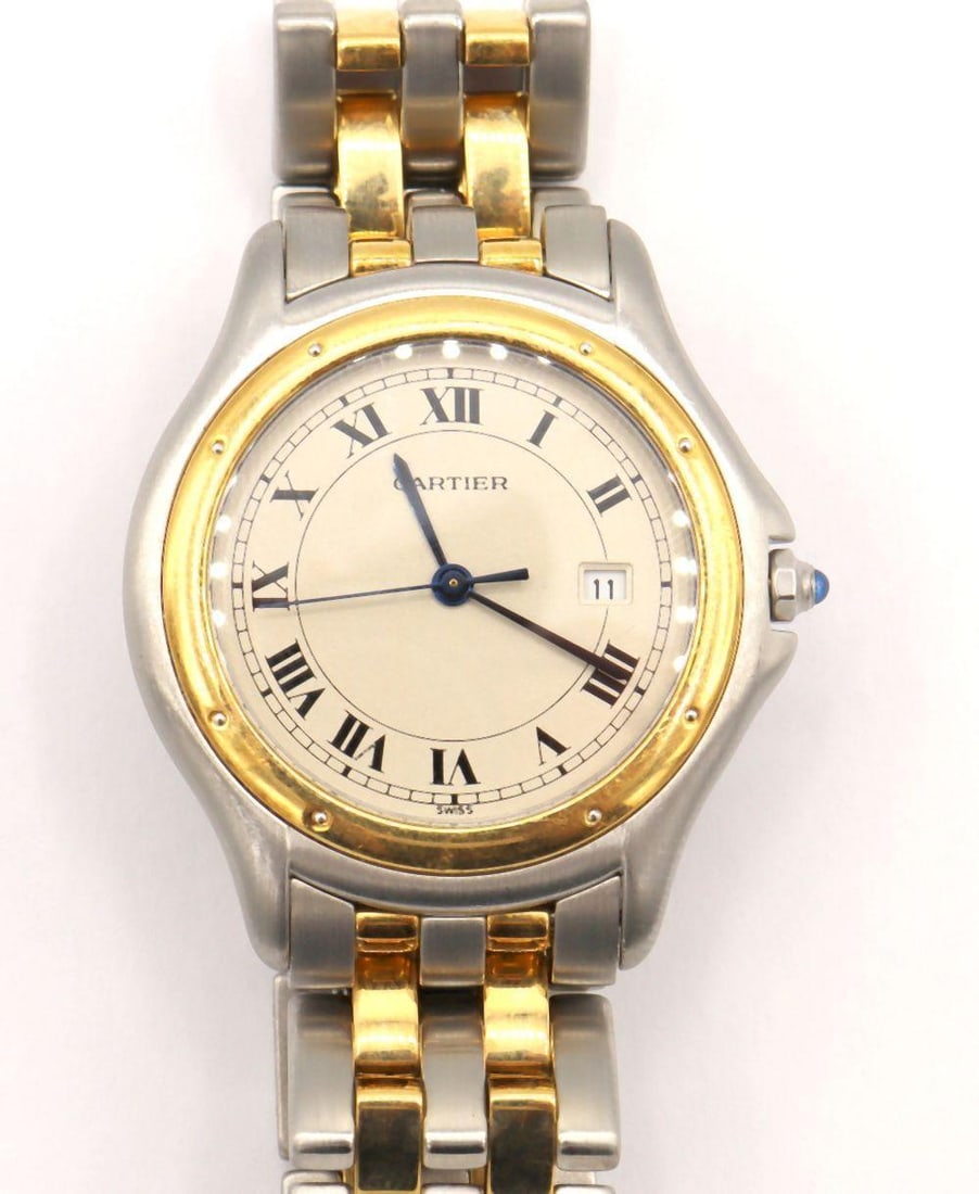 Vintage Cartier "Cougar" 18Kt & Stainless Steel Watch (1 of 4)
