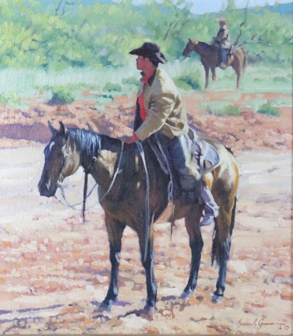 Bruce Greene (American, b.1953) "All Tracks & No Cattle" Oil Painting on Canvas (1 of 8)