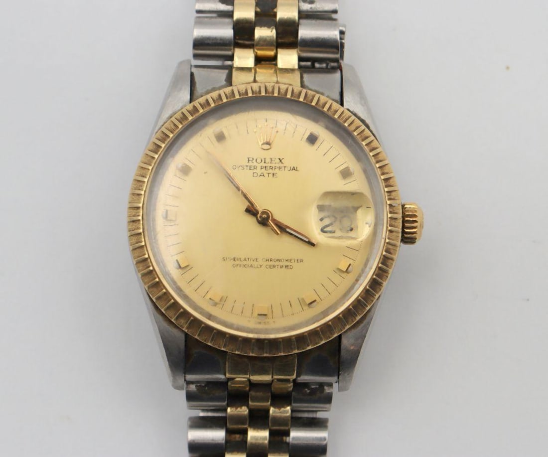 Vintage Rolex 14Kt & Stainless Steel Datejust Watch (1 of 5)