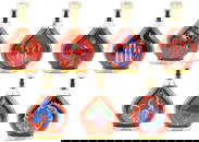 Rare Set of 7 Erte Courvoisier Cognac Bottle Collection