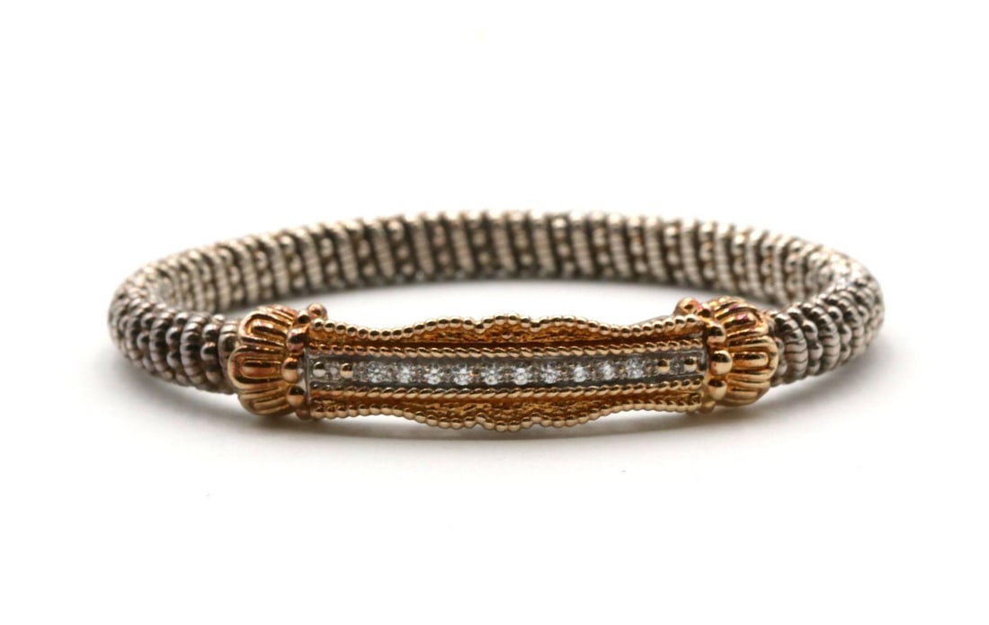 Alwand Vahan "Essentials" 14Kt & Sterling Diamond Bracelet (1 of 4)