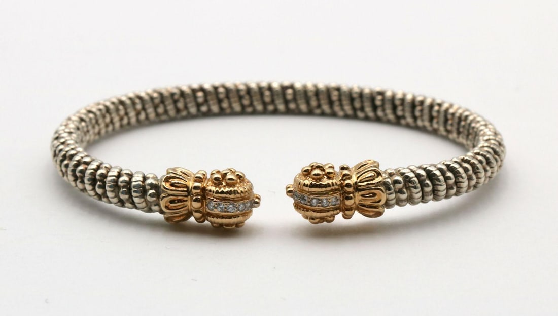 Alwand Vahan 14Kt & Sterling Silver Diamond Bracelet (1 of 4)
