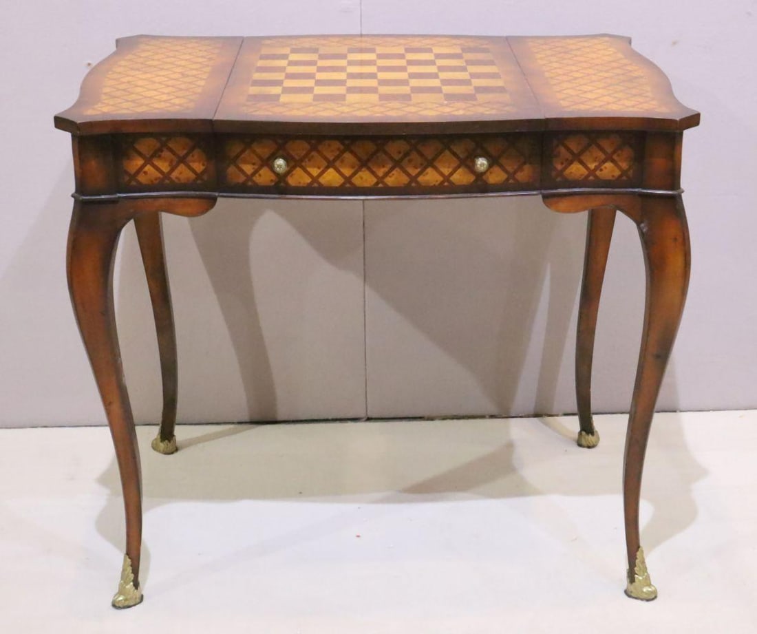 Late 20th C. Wooden Game Table (1 of 8)