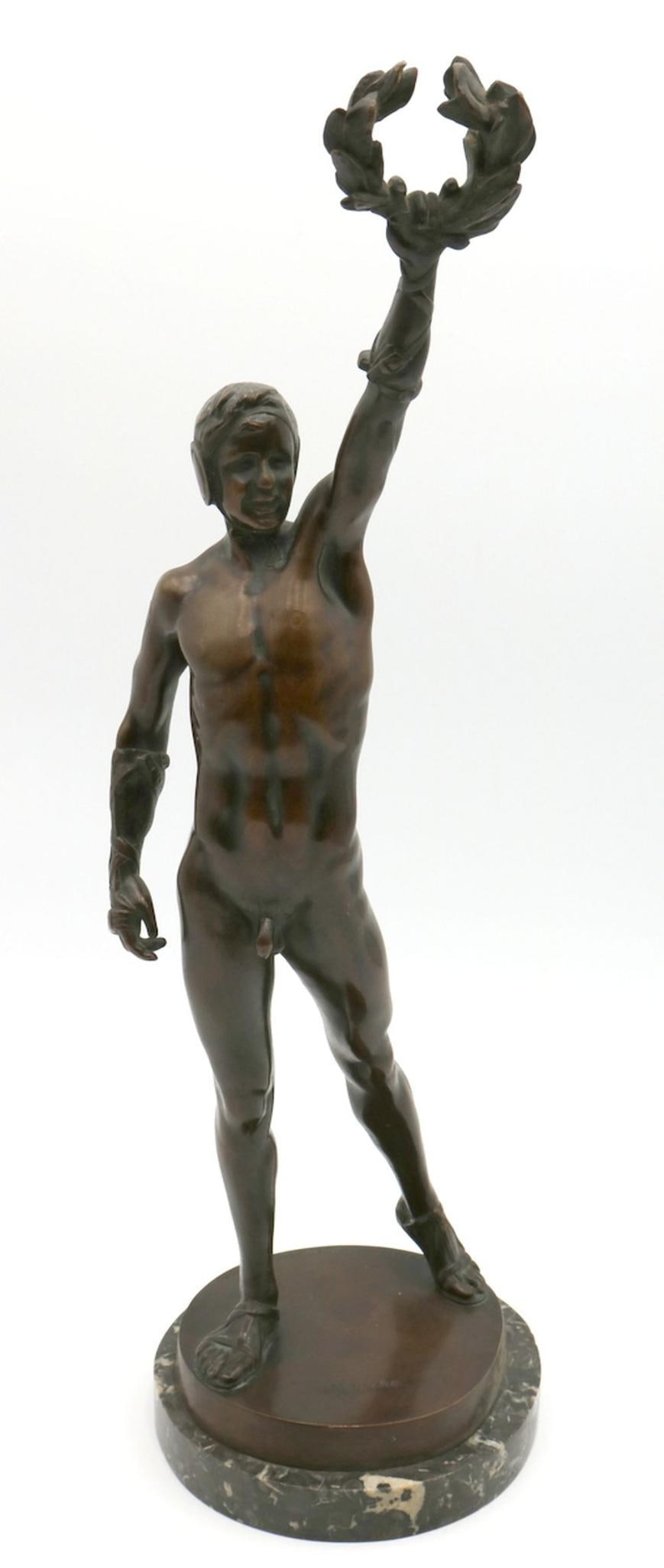 Heinrich Baucke (German, 1875-1915) "Der Sieger" Bronze Sculpture (1 of 5)