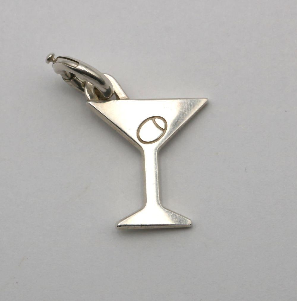 Tiffany & Co. "Olive Martini Glass" Sterling Silver Charm/Pendant (1 of 3)