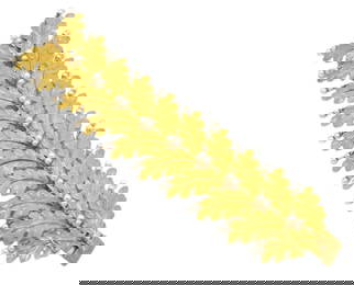 Vintage Mario Buccellati 18Kt & Pearl Leaf Design Bracelet