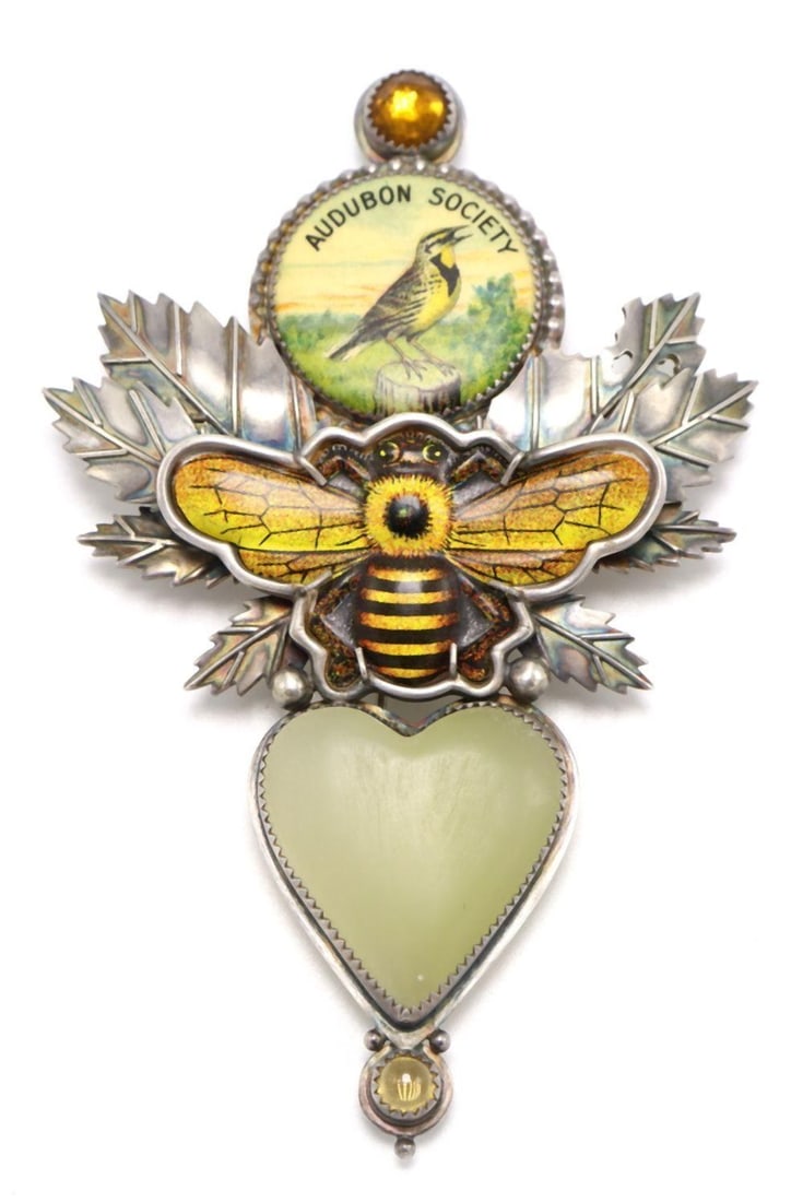 Roberta & Dave Williamson "Audubon" Sterling Silver Pendant/Brooch (1 of 5)