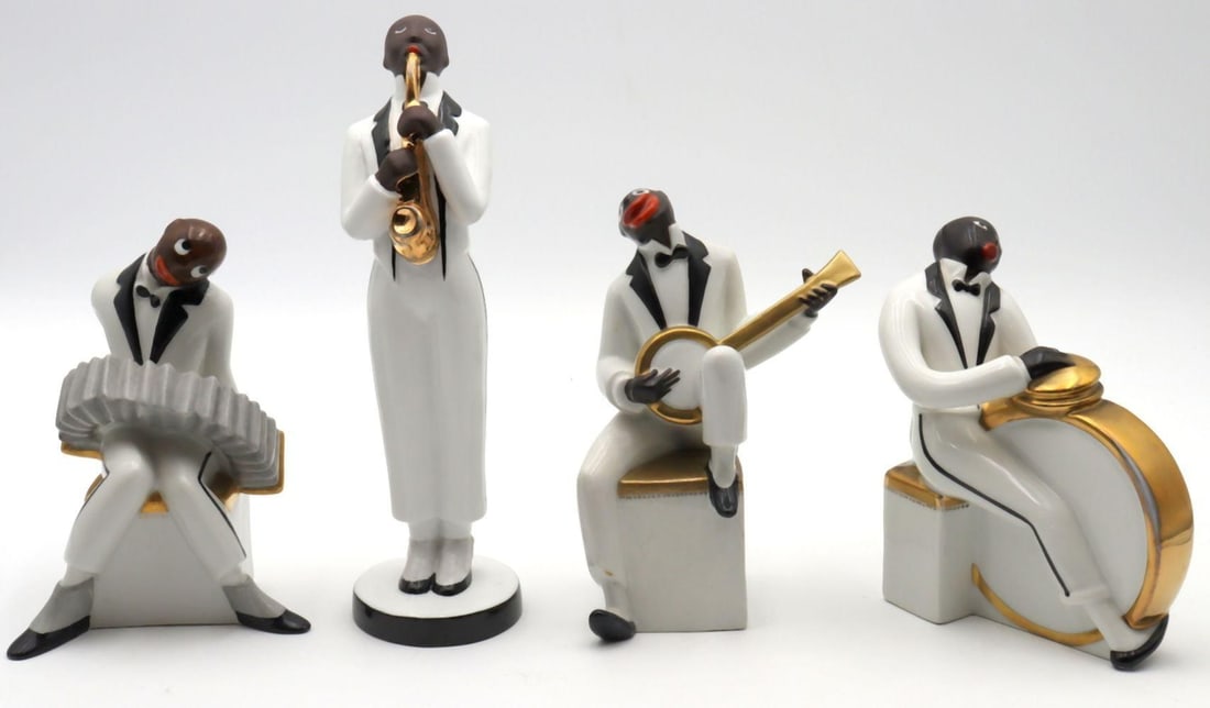 Rare Robj "Jazz Band" Porcelain Group (1 of 10)