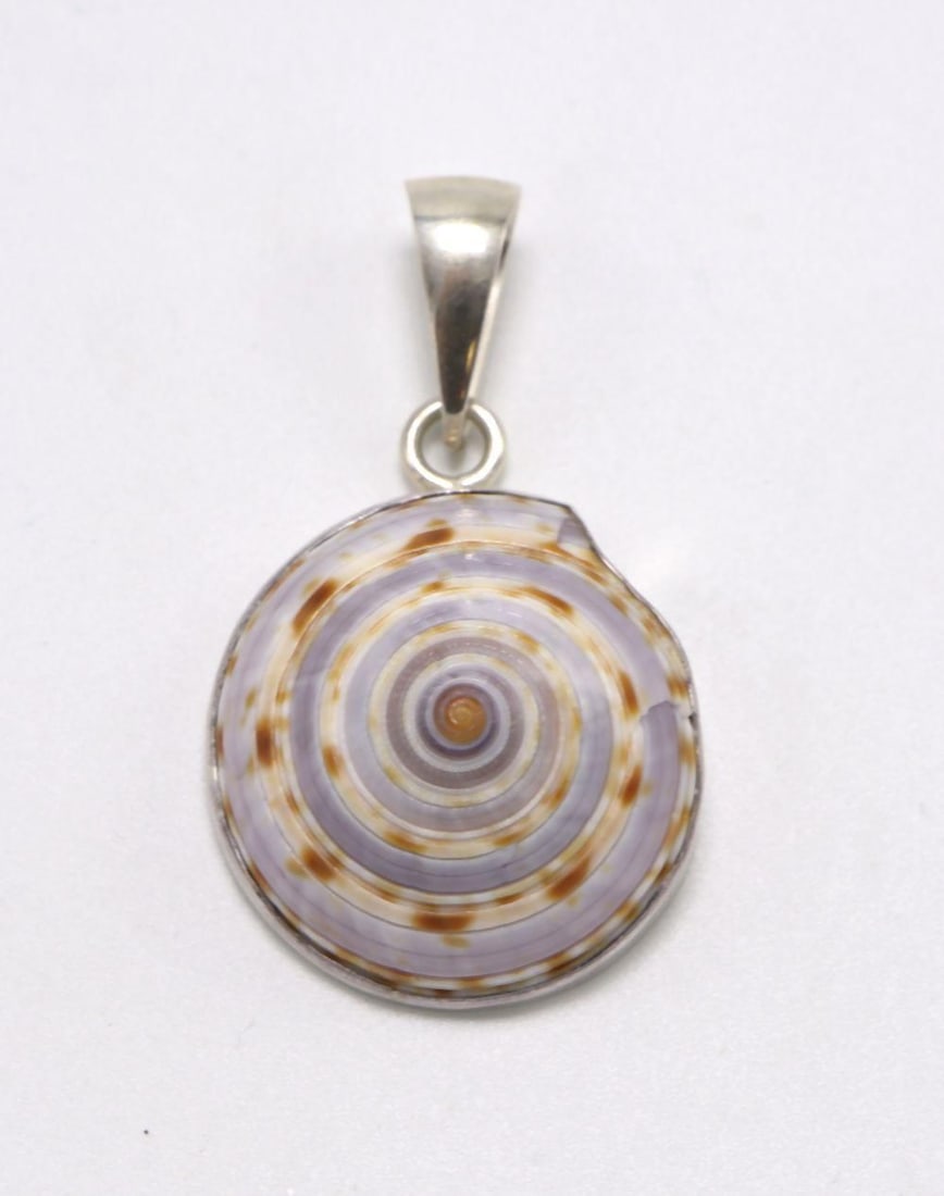 Charles Albert Sterling Silver & Shell Pendant (1 of 2)