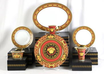 49 Pc. Rosenthal Versace "Medusa" Porcelain Set