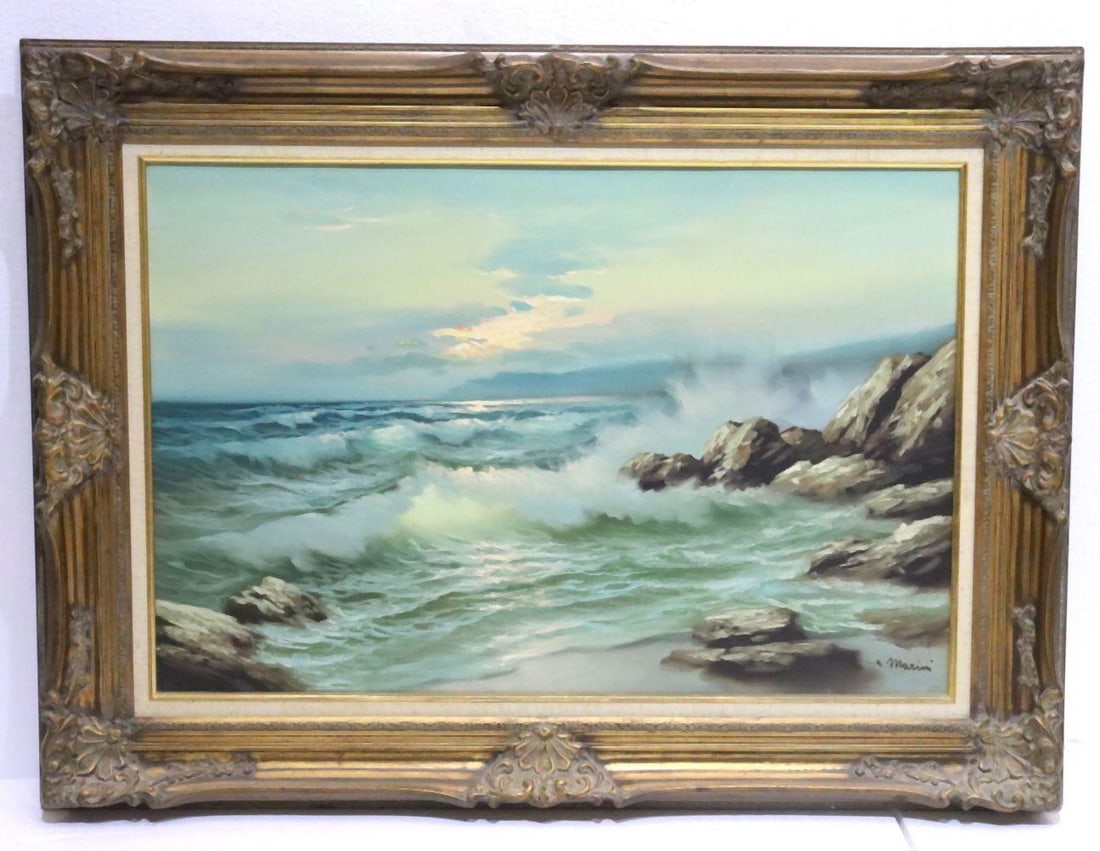 G. Marini Italian Oil Painting on Canvas (1 of 4)