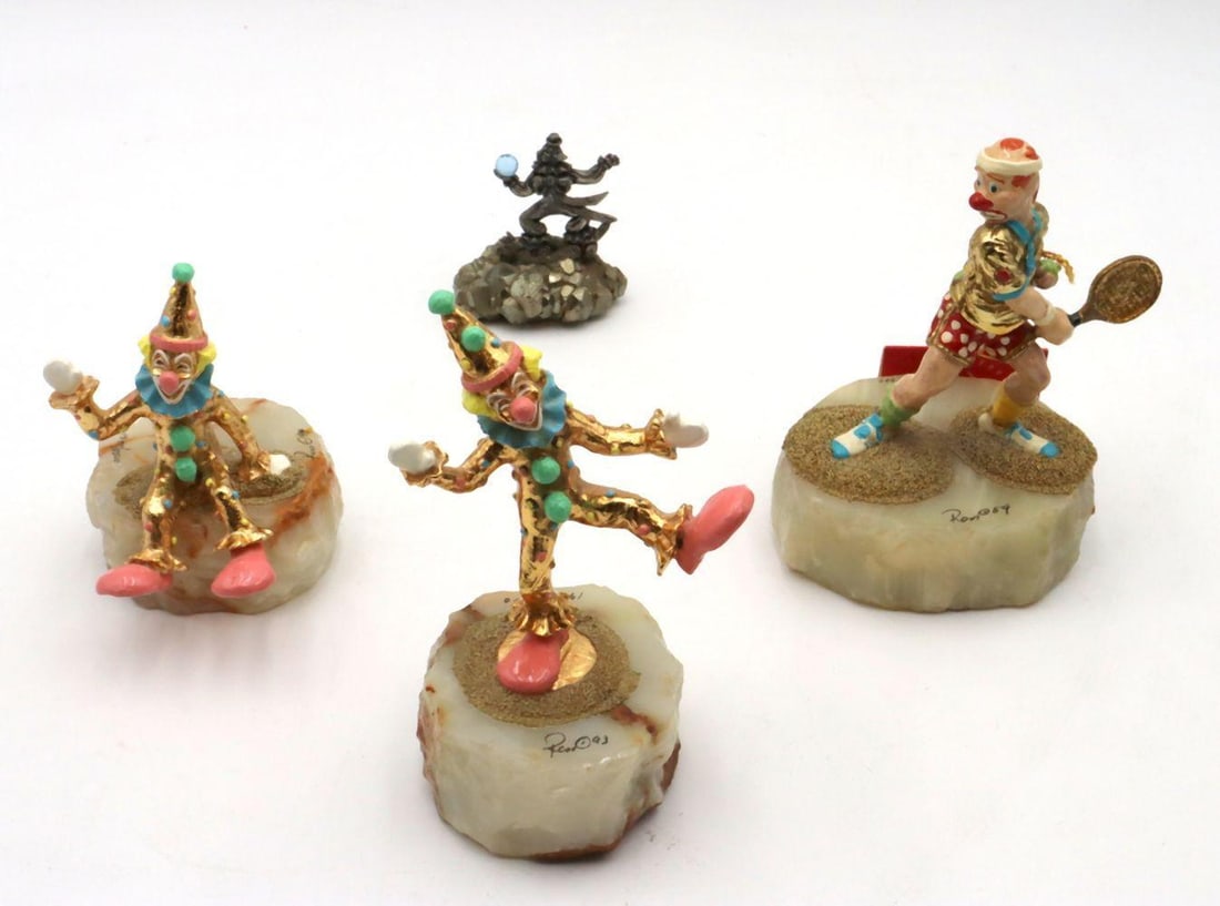 Lot of Vintage Clown Sculptures (1 of 4)