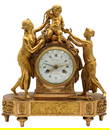 Fine 19th C. French Dore Bronze Mantel Clock