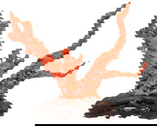 Important Chinese Hand Carved Coral Sculpture