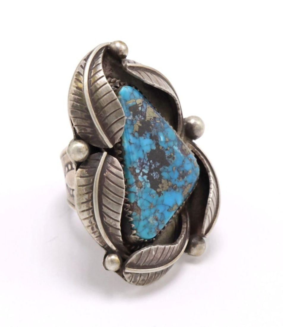 Loren Begay Navajo Turquoise & Sterling Silver Ring (1 of 3)