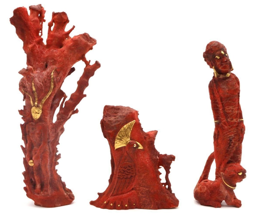 Three Carved Coral Sculptures (1 of 5)