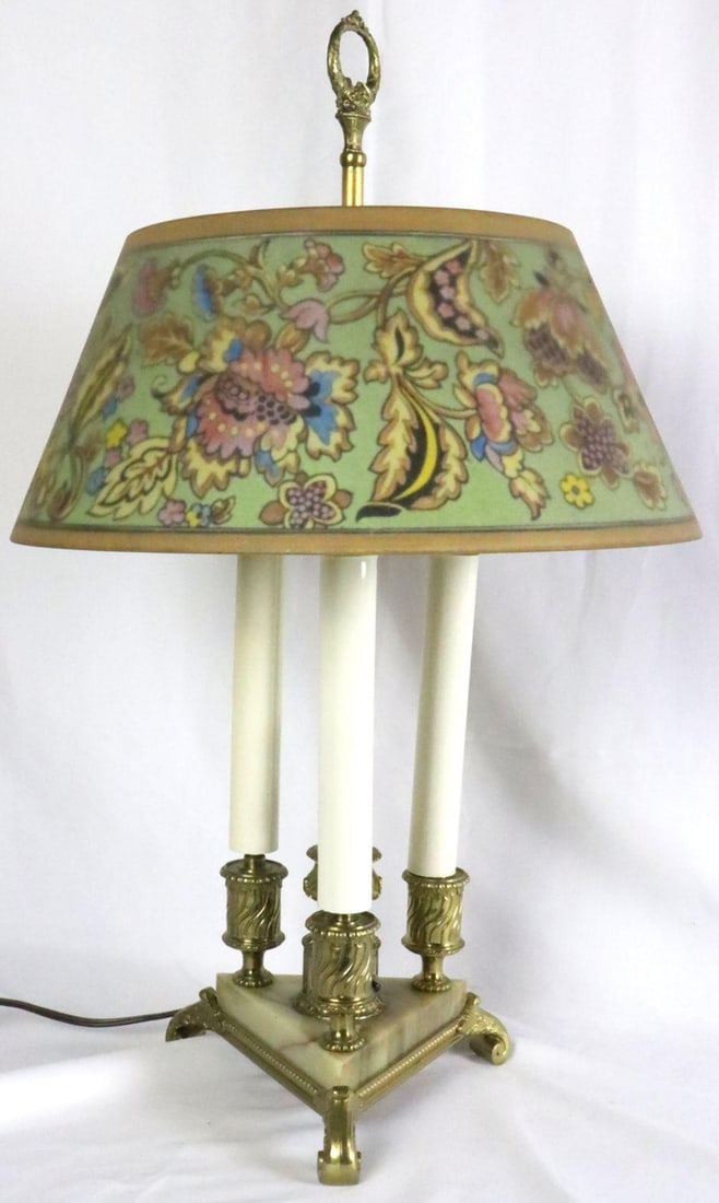 Pairpoint Directoire Reverse Painted Glass Lamp (1 of 9)