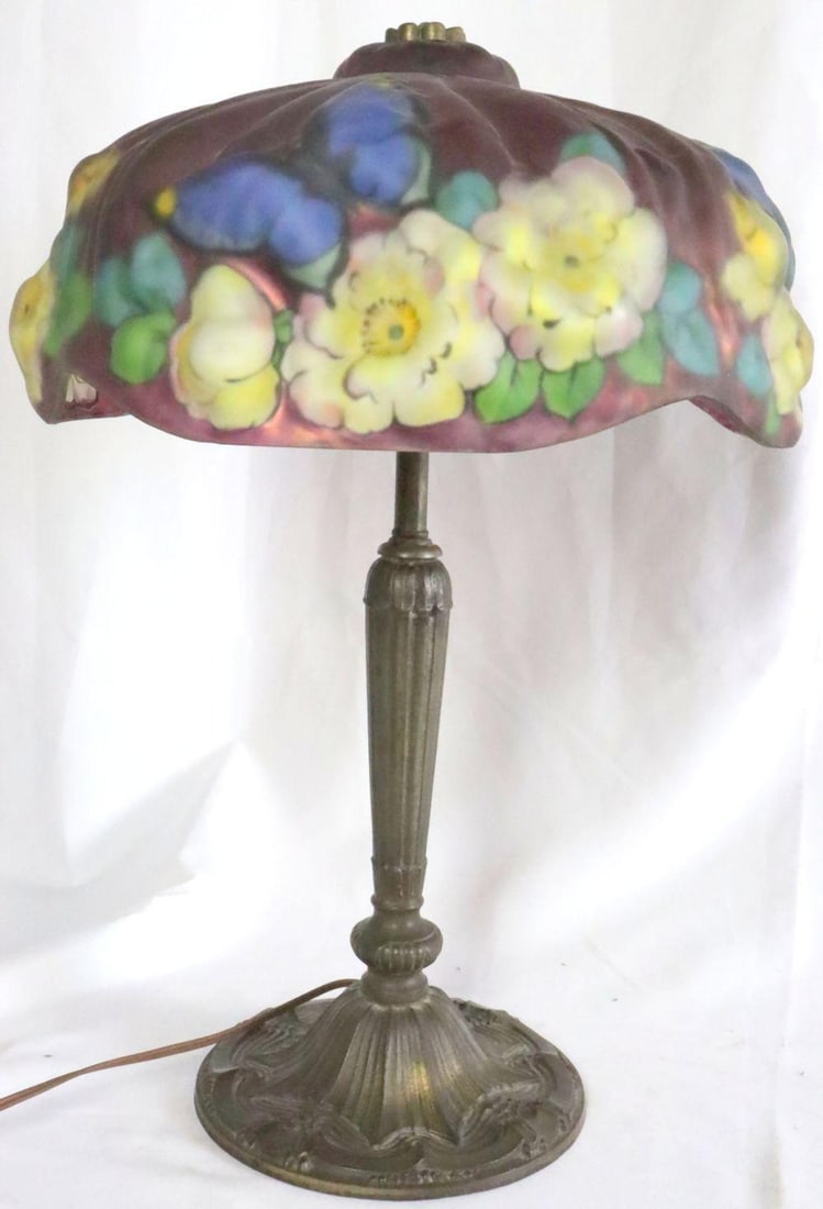 Pairpoint Puffy Reverse Painted Glass Lamp (1 of 8)