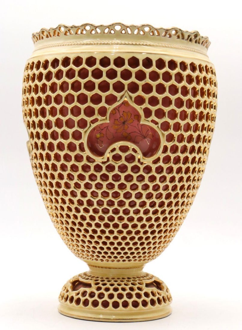 Zsolnay Hungarian Porcelain Vase (1 of 6)