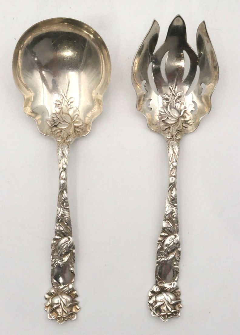 Vintage Sterling Silver Salad Serving Set (1 of 9)