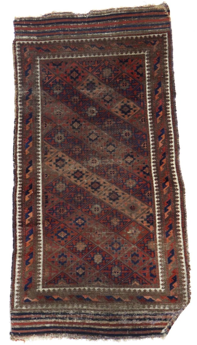 Antique Turkmen Rug 2' x 5' (1 of 5)