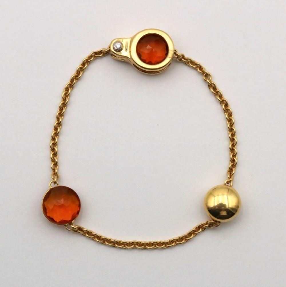 Chimento "Sigilli" 18Kt Button Citrine Bracelet: Chimento "Sigilli" 18Kt Yellow Gold Button Citrine Bracelet. Measures approx. - 8" long. Weight approx. - 7.3 dwt. FM24659 #1 Have a similar item to sell? Contact us at info@marketauc
