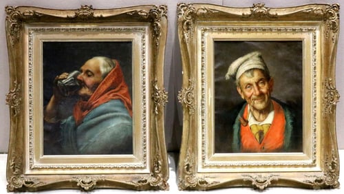 Achille Petrocelli (Italian, 1861-1929) Oil Paintings Suite