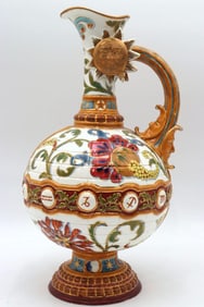 Fischer J. Budapest Hungary Porcelain Ewer