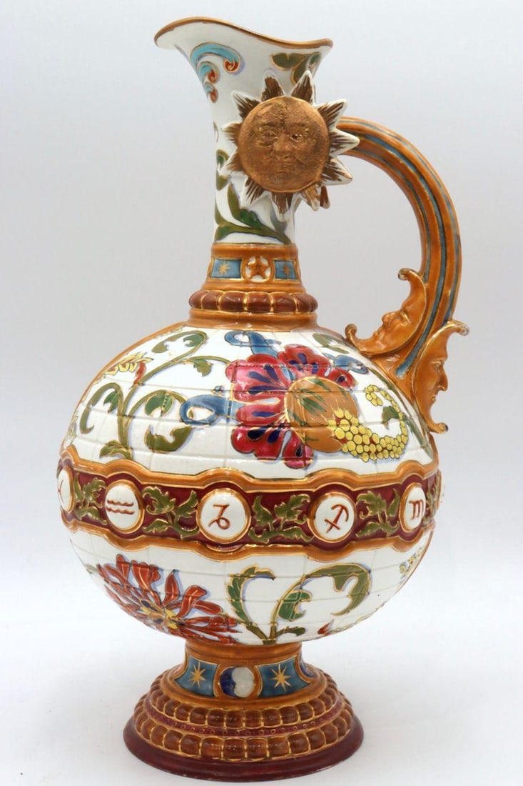 Fischer J. Budapest Hungary Porcelain Ewer (1 of 9)