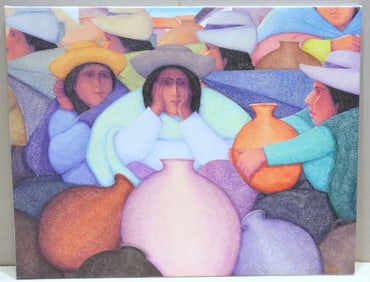 Ernesto Gutierrez (Peruvian, b.1939) Oil Painting on Canvas